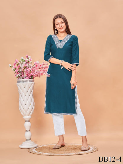 Fancy Look Reyon Fabric V Type Neck Top