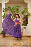Navratri Soecial Real Mirror Work With Codi Lace Work Gown