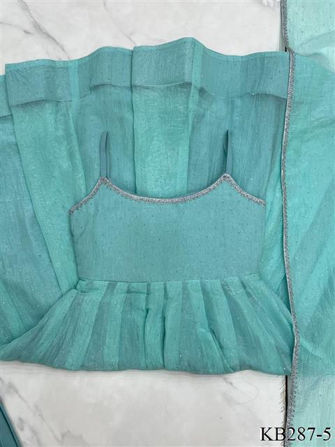 Beautiful Soft Rich Crunchy Silk With Swarovski Work Anarkali Suit Set