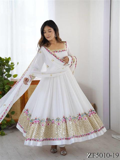 Beautifull Wear Heavy Georgette Multy Embroidery Work Top