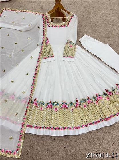 Beautifull Wear Heavy Georgette Multy Embroidery Work Top