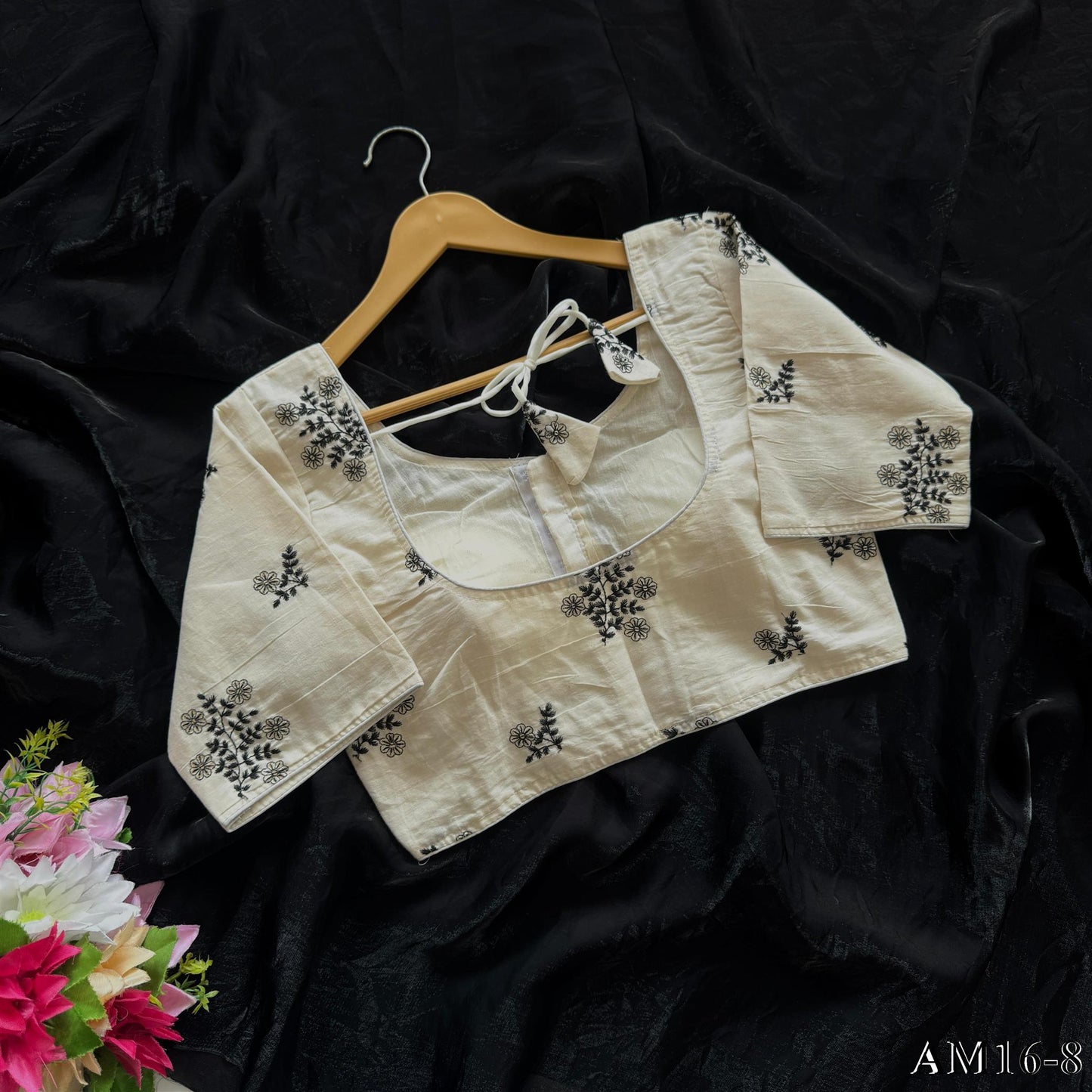 Space Silk With Silky Latkan Khadi Work Saree