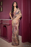Pich Color Premium Georgette Embellished Work Saree