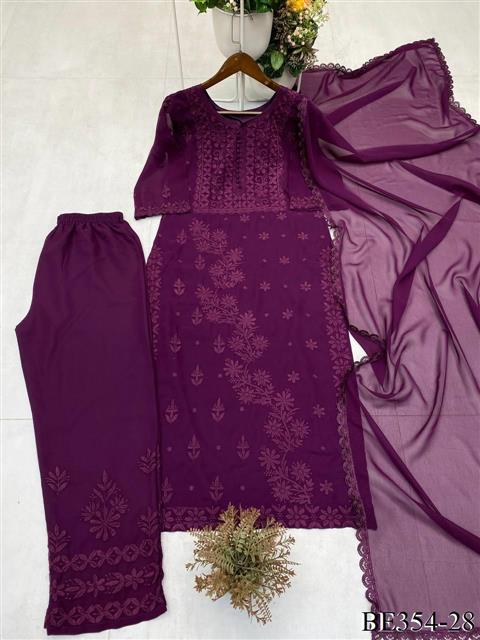 New Look Georgette Embroidery Work Pum Pum Work Top Pent