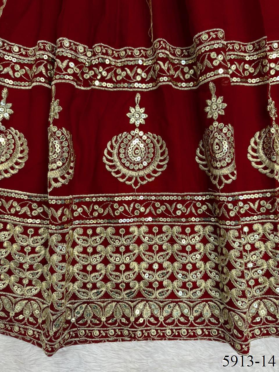 Maroon Color Faux Georgette Sequience Work Gown