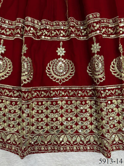 Maroon Color Faux Georgette Sequience Work Gown