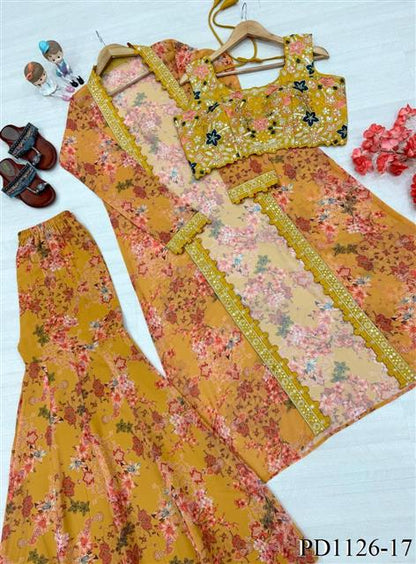 Red Color Satin Silk With Embroidery Work Koti Plazzo
