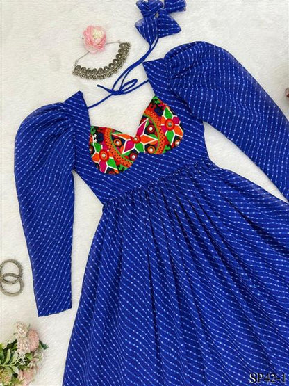 Beautifull Georgette Fabric Digitial Print Work Gown