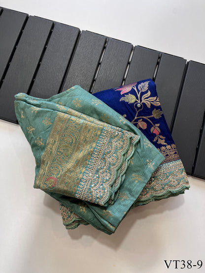 Pure Banarasi Silk With Weaving Flower Design Saree