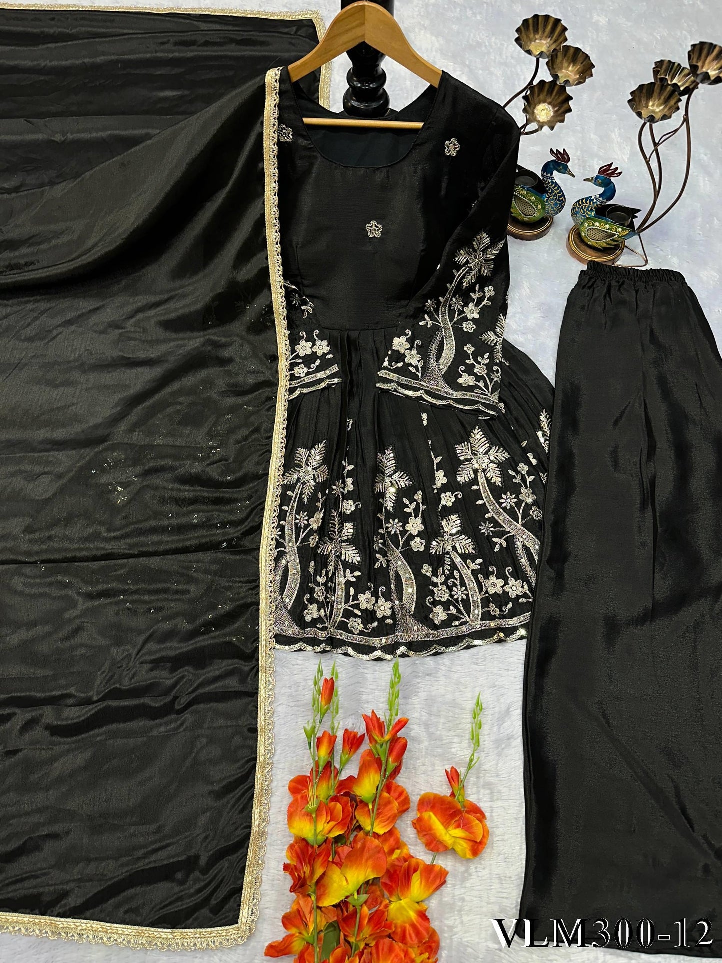 Havy Choinon Silk With Heavy Embroidery Work Top
