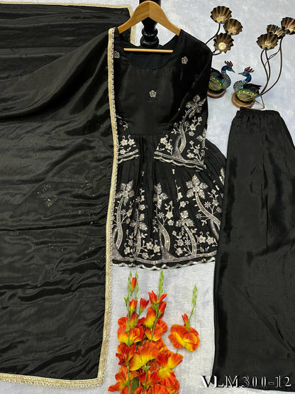 Havy Choinon Silk With Heavy Embroidery Work Top