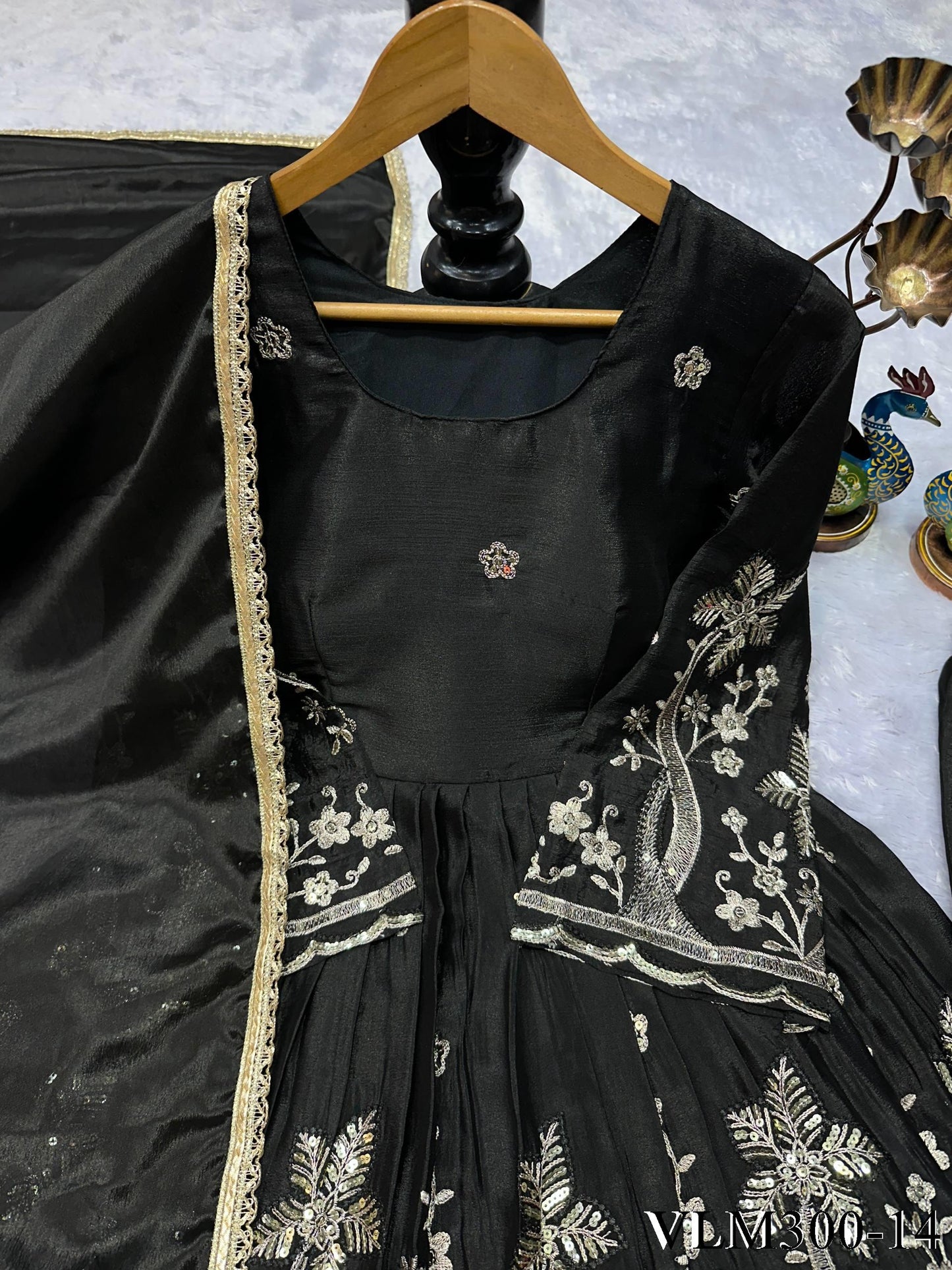 Havy Choinon Silk With Heavy Embroidery Work Top