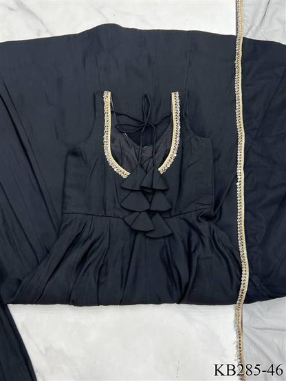 Rani PInk Color Yoke Fancy Lace Work Anarkali