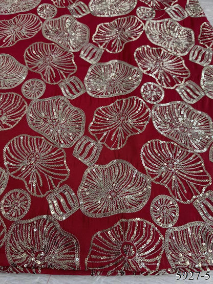 Maroon Color Simmer Silk With Thread And Sequience Work Top Sharara