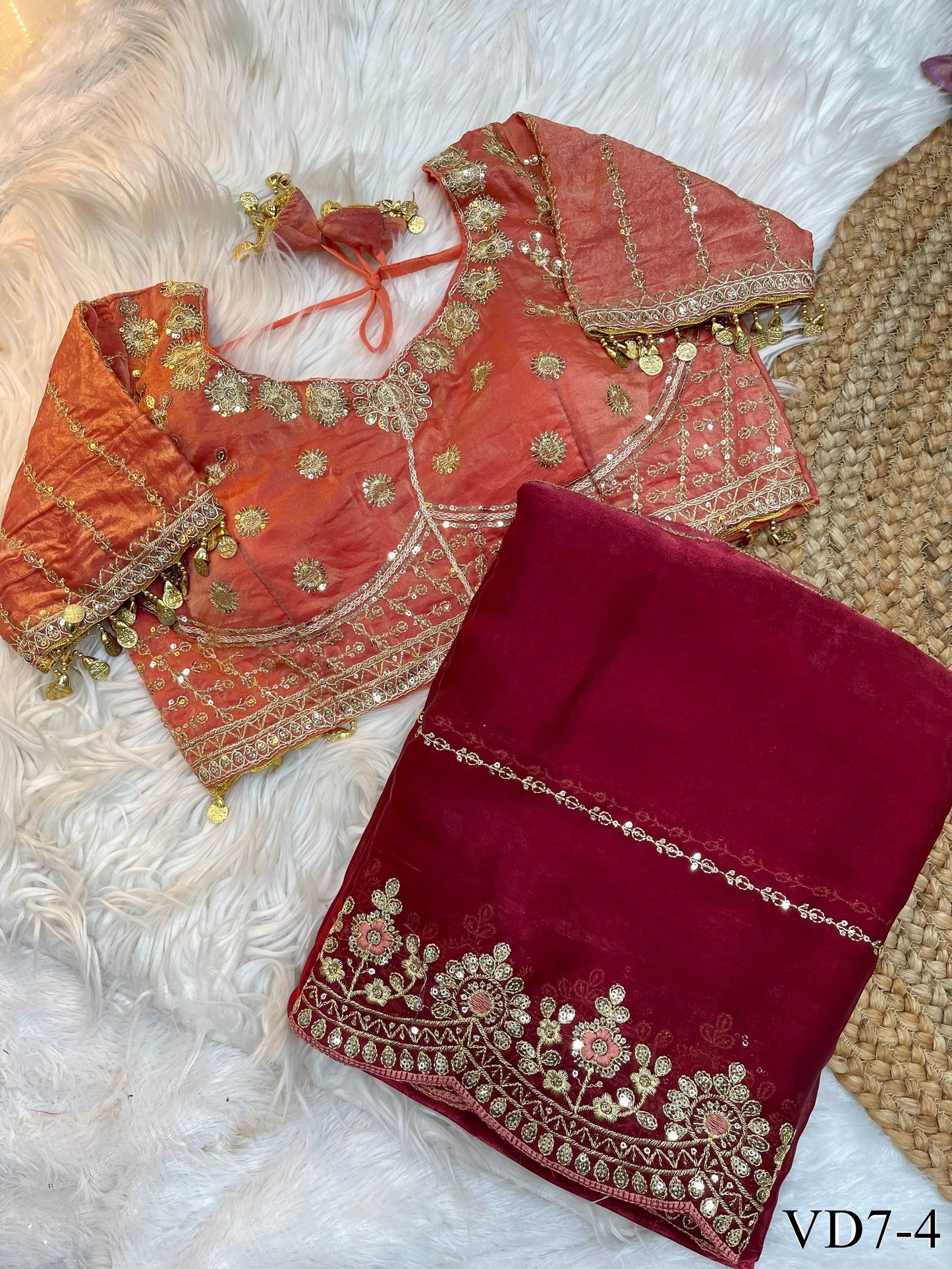 Fandy Silk With Embroidery Coding Work Saree