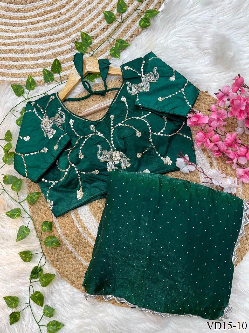 Fendy Sartin Silk Jharkhand Work Saree