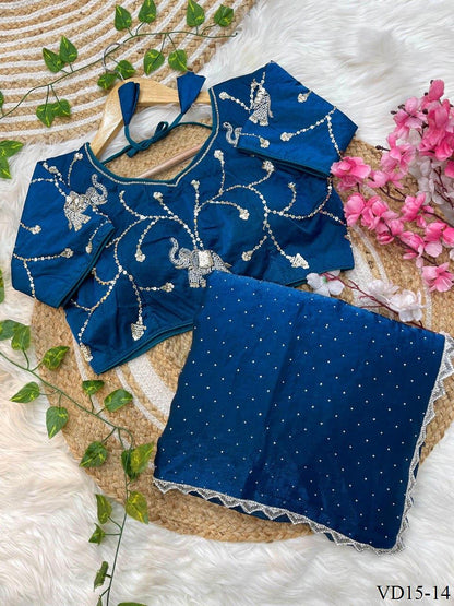 Fendy Sartin Silk Jharkhand Work Saree