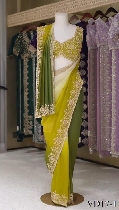 Elegent Teby Silk With Pedding Print Work saree