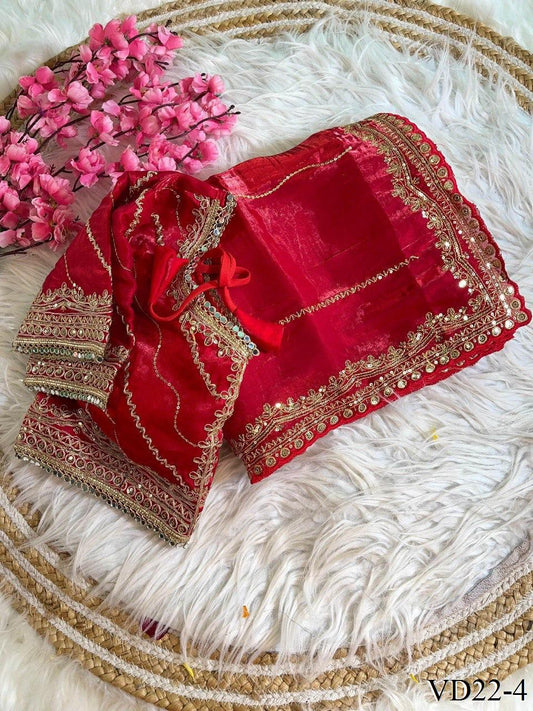 Pure Soft Zimmy Choo Embroidery Sequience Work Saree