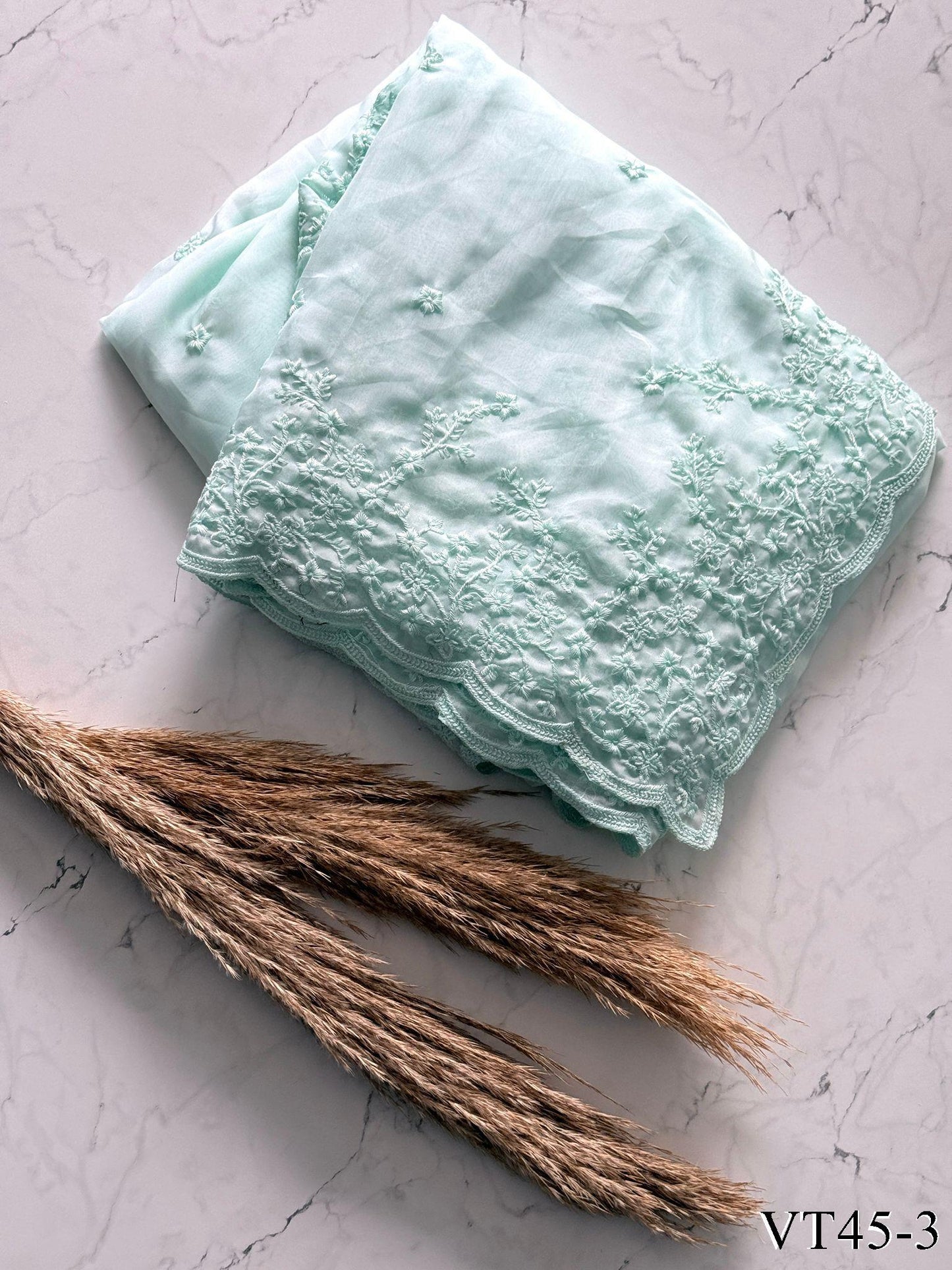 Premium Tebby Organza With Thread Work Saree