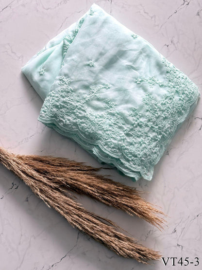 Premium Tebby Organza With Thread Work Saree