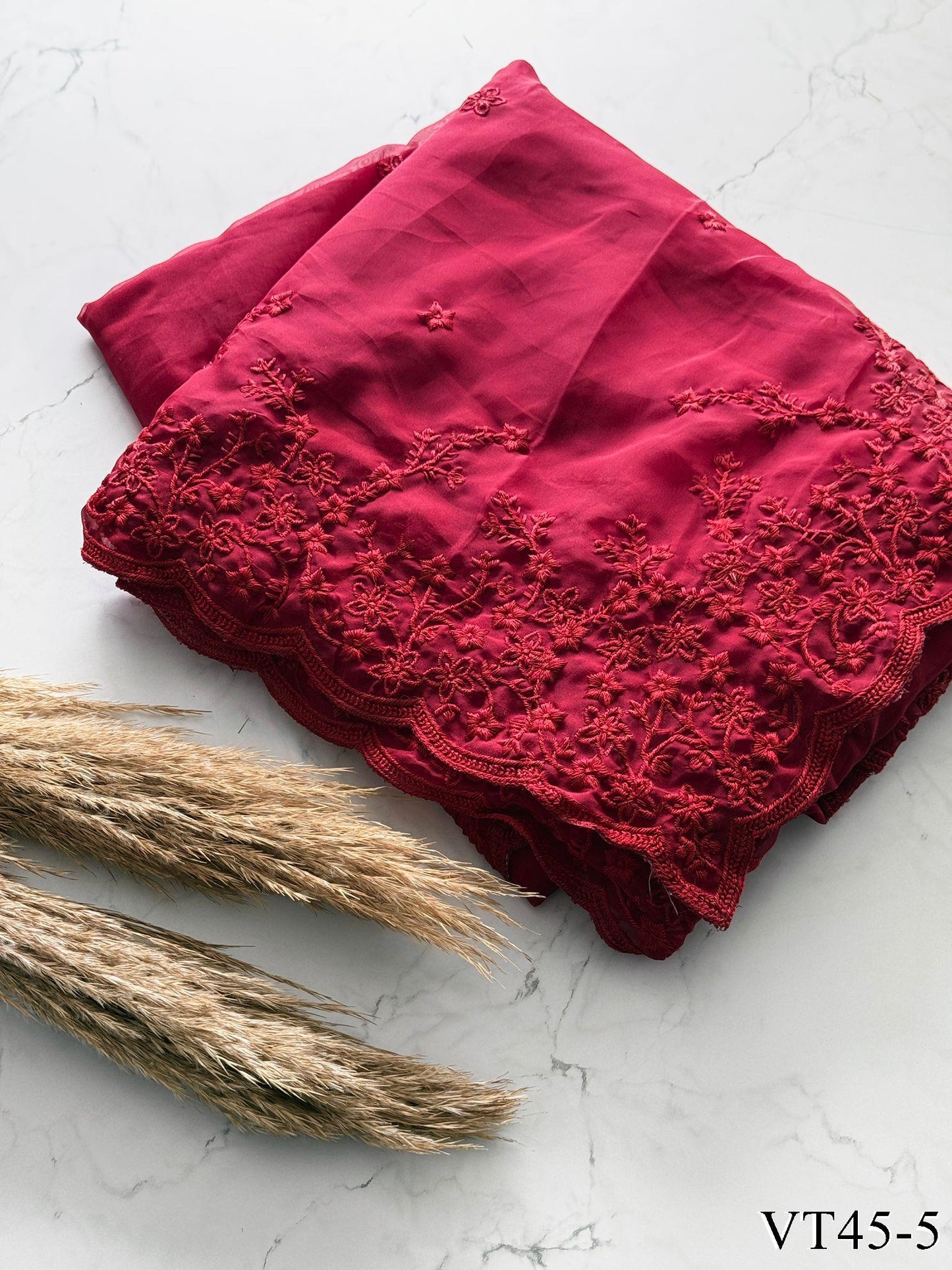 Premium Tebby Organza With Thread Work Saree