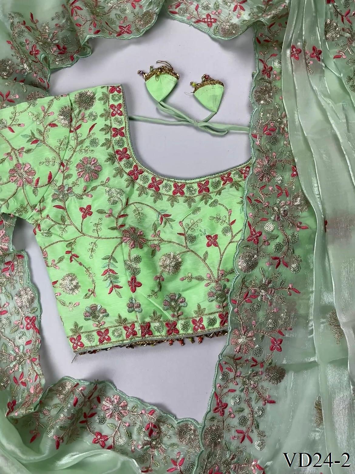 Very Soft Elegent Rich Look with Fancy Embroidery Work Saree