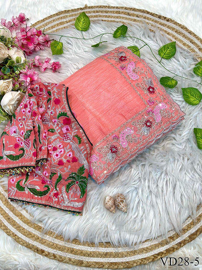 Pure Soft Candy Crush With Coding Sequience Work Saree