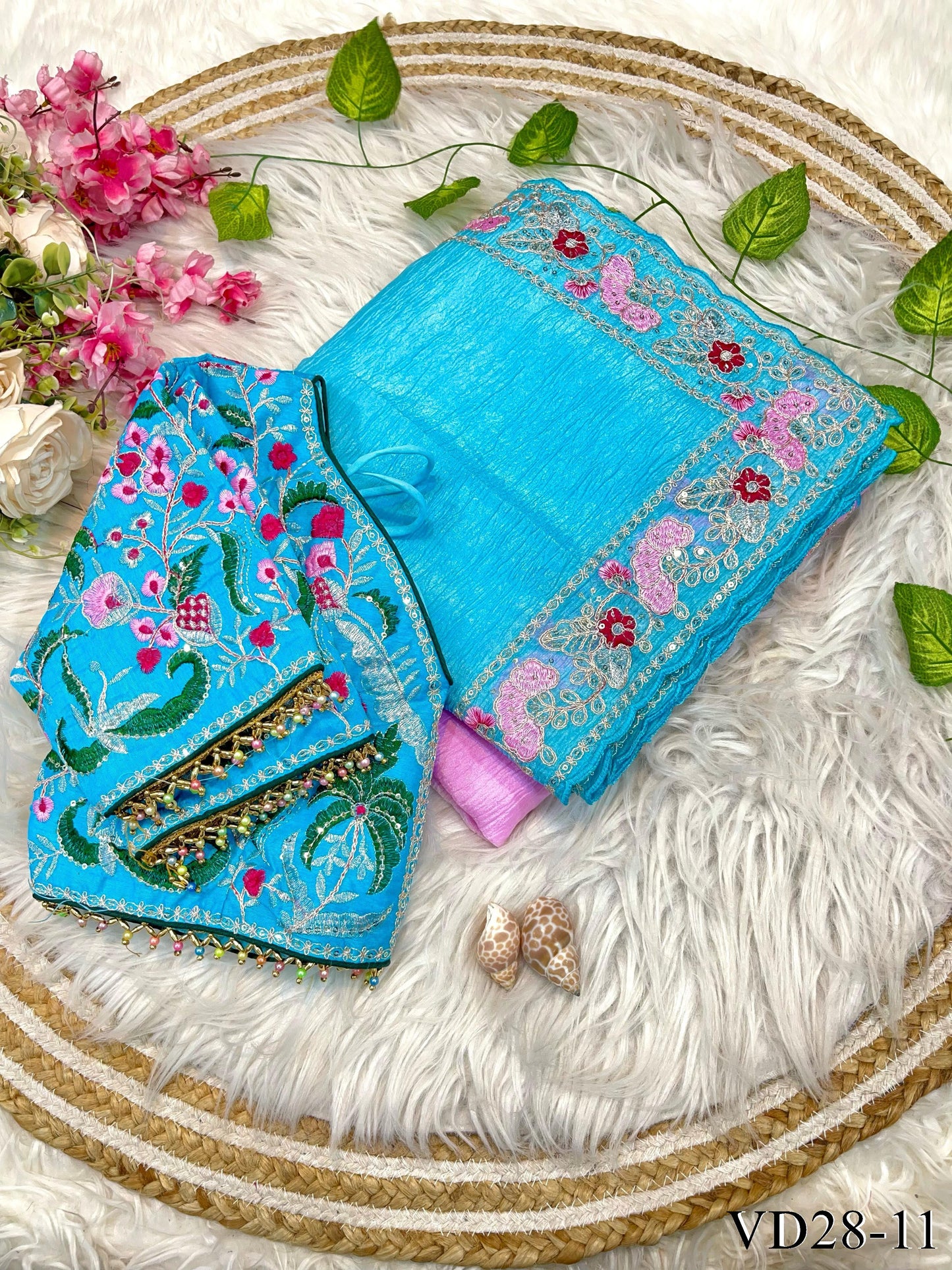 Pure Soft Candy Crush With Coding Sequience Work Saree