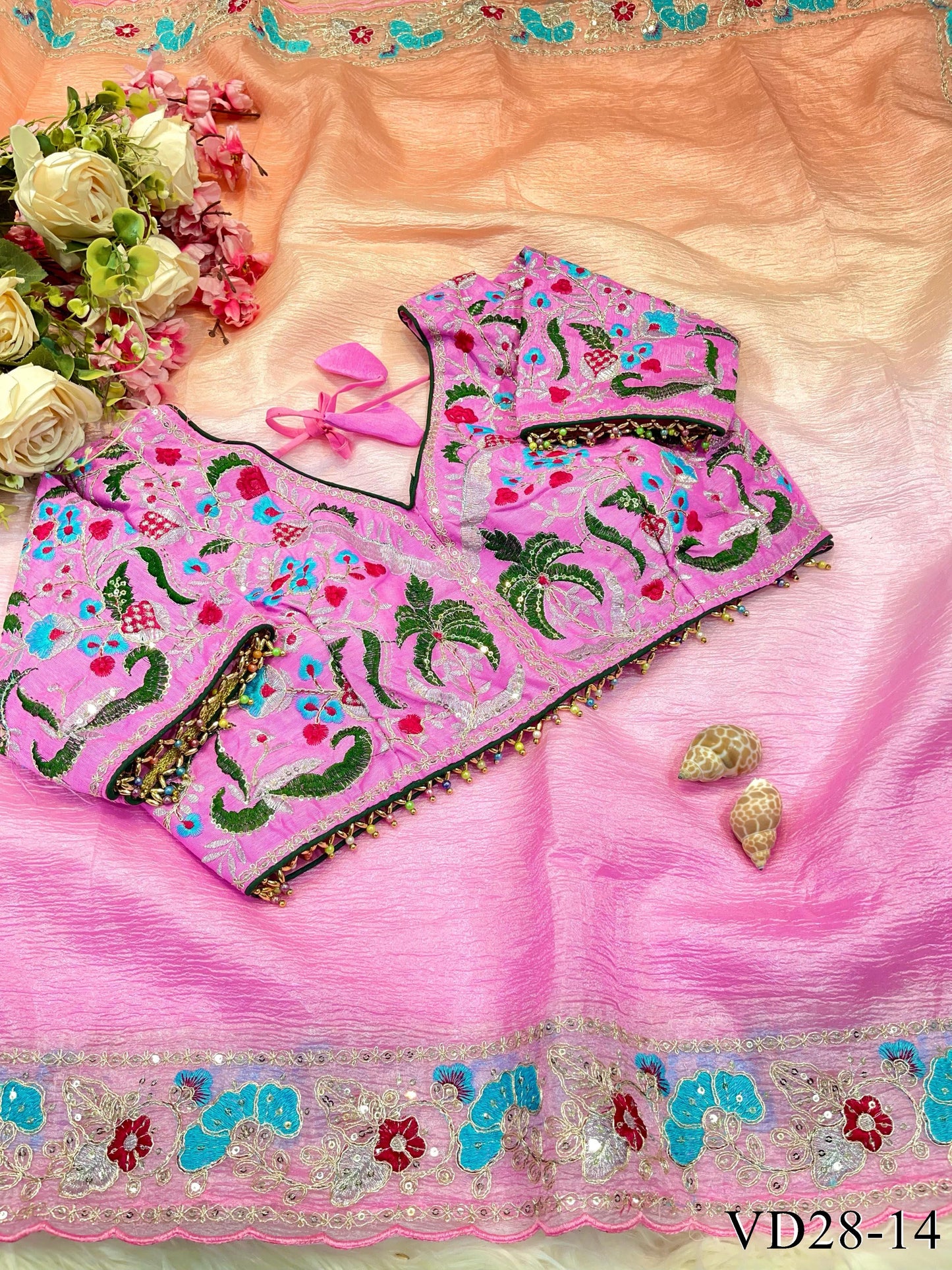 Pure Soft Candy Crush With Coding Sequience Work Saree