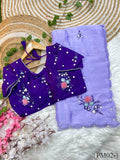 Very Soft And Beautifull Hand Work Saree