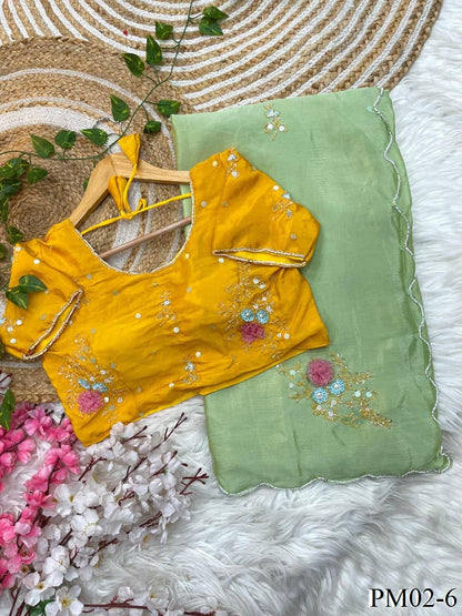 Very Soft And Beautifull Hand Work Saree