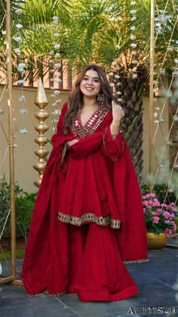 Real Mirror Work Neha Bhanderi White Color Chinon With Beautifull Coding Work Top Plazzo