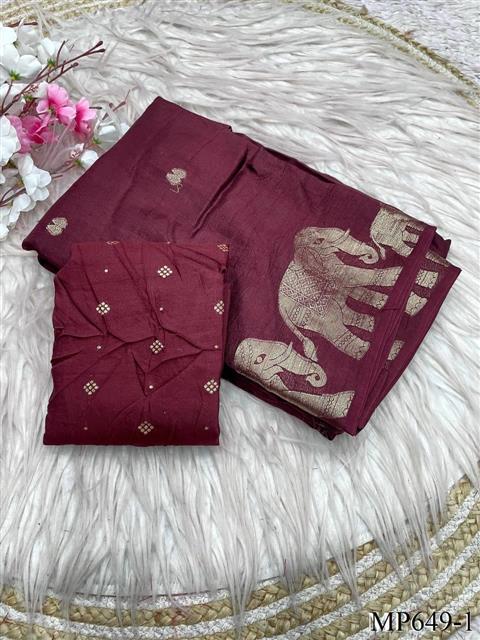 Beautifull Soft Khadi Silk With Beautifull Zari Work Saree