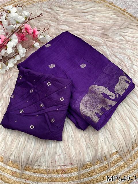 Beautifull Soft Khadi Silk With Beautifull Zari Work Saree