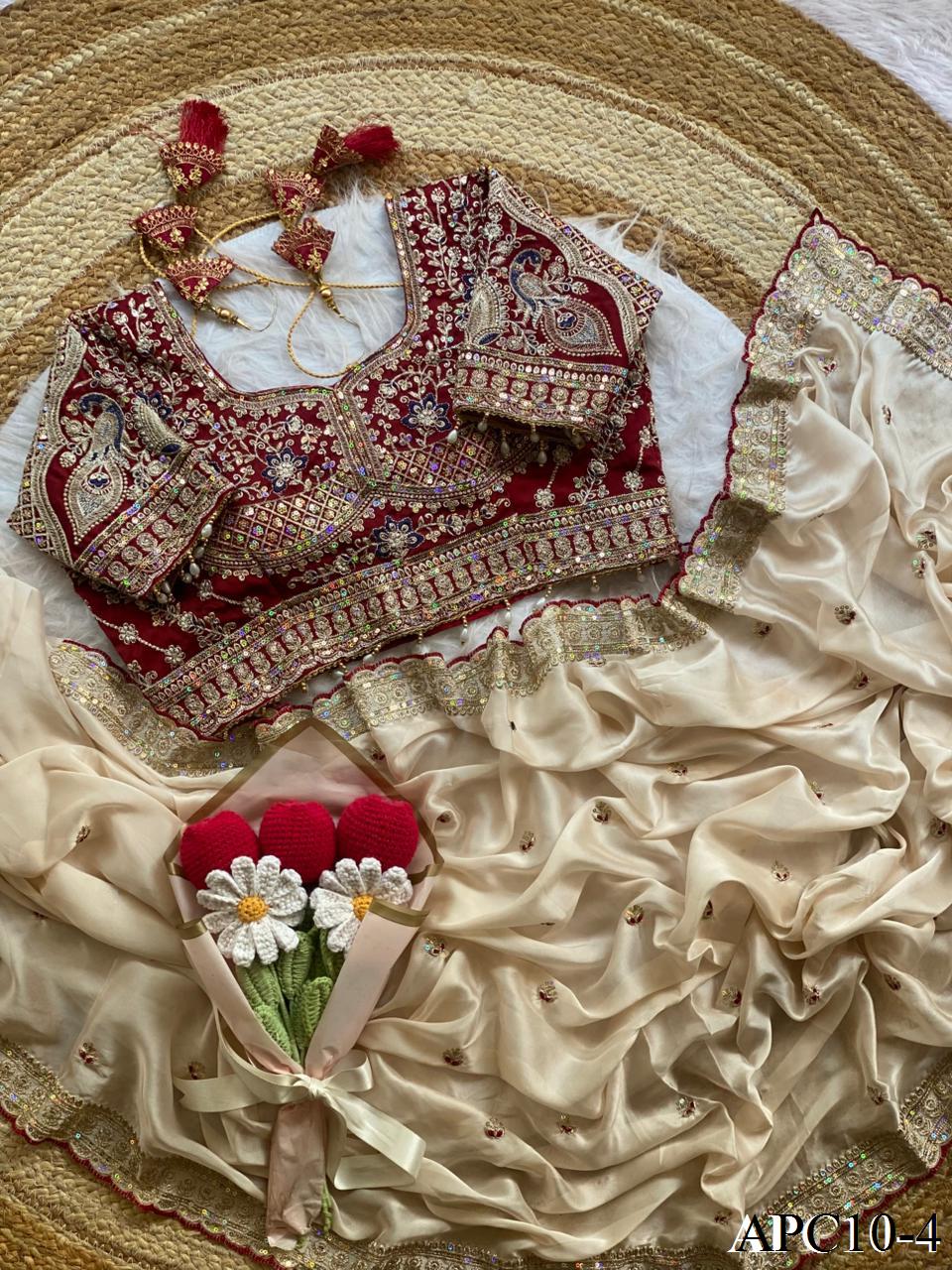 Beautiful Soft Rangoli Silk With Sequins Jari & thread Embroidery Work Saree