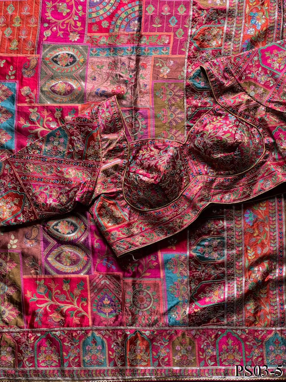 Most Viral Crepe Fabric With Printed Pattern Sequience Work Saree