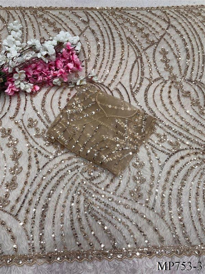 Beautiful Soft Rich Butterfly Net With Sequence Embroidery Work Saree