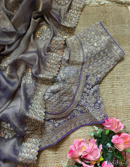 Beautifull Chiffon With Thread Embroidery Work Saree