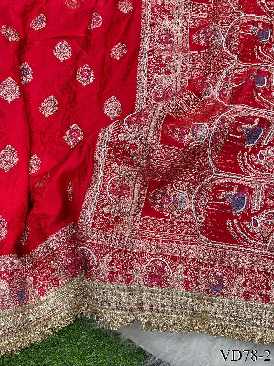 Beautiful Pure Soft HO Silk With Rich Jacquard Weaving Work Saree