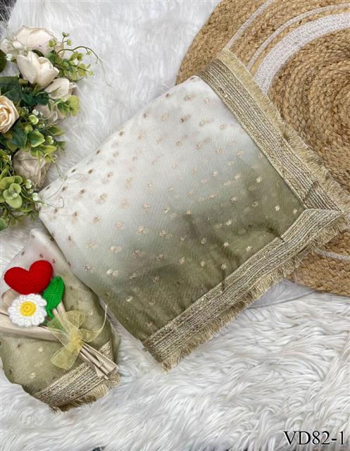 Elegant Rich Look Fendy Satin Silk With Self Weaving Jacquard Lining Work Saree