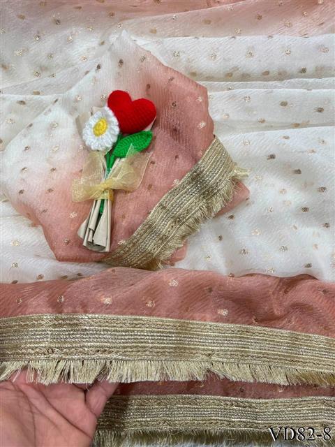 Elegant Rich Look Fendy Satin Silk With Self Weaving Jacquard Lining Work Saree
