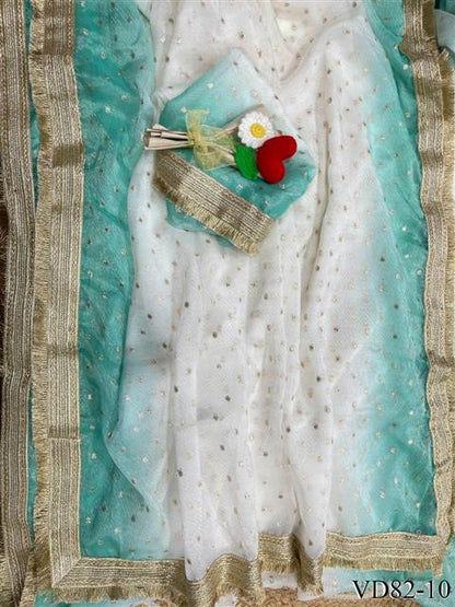Elegant Rich Look Fendy Satin Silk With Self Weaving Jacquard Lining Work Saree