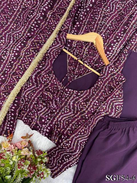 Beautiful Soft Rich Rayon With Mirror Embroidery Work Gown Set
