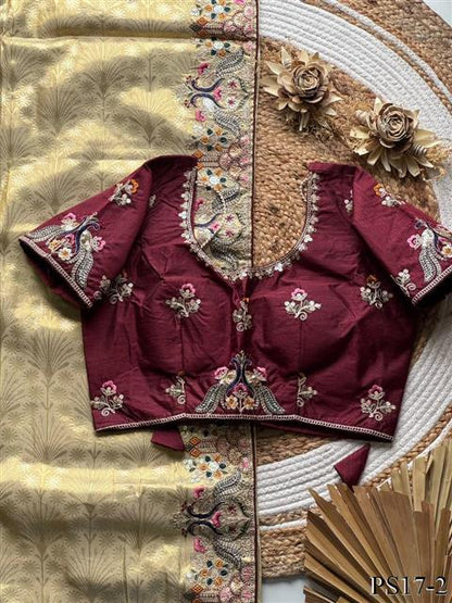 Premium Dola Silk & Coding Work