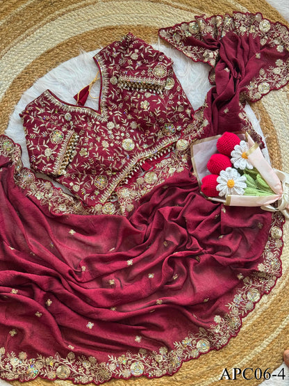 Soft Rangoli Crush Designer Saree