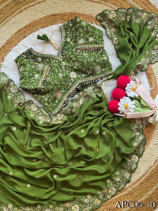 Soft Rangoli Crush Designer Saree