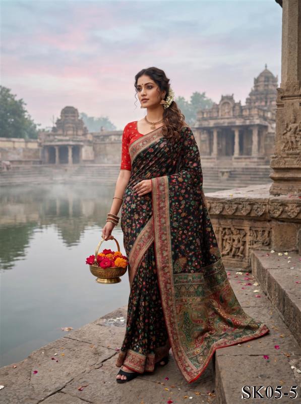 Pure Heavy Rajwada Pashmina Silk saree