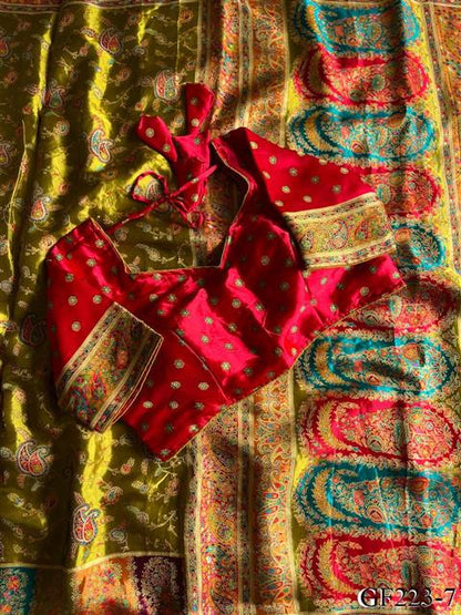 Pure Viscose Wedding Special Saree With Ready Made Blouse