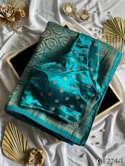 New Arrival Premium Viscose Silk Position Print Saree With Stitched Blouse
